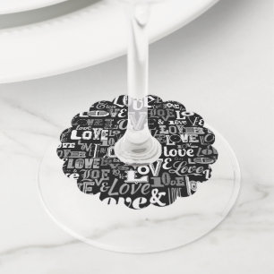 Love 4 wine glass tag