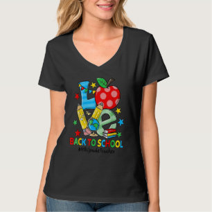 Love 4th Grade Teacher Apples Back To School Teac T-Shirt