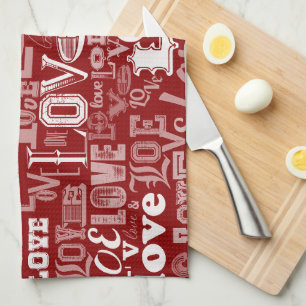 Love 5 tea towel