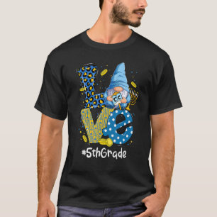 Love 5th Grade Leopard Gnome Happy Chanukah Hanukk T-Shirt