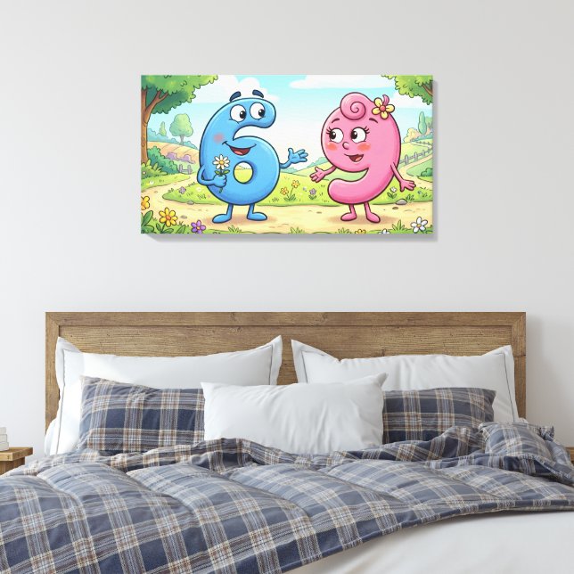 Love 69 Canvas Print - Provocative Wall Art Gift (Insitu(Bedroom))