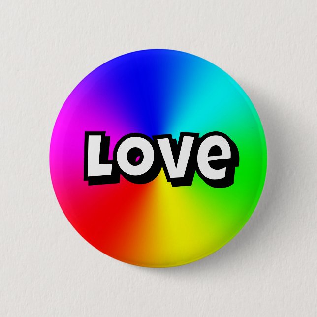 Love 6 Cm Round Badge (Front)