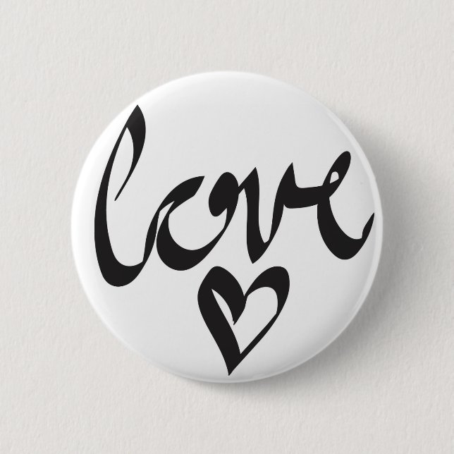 Love 6 Cm Round Badge (Front)