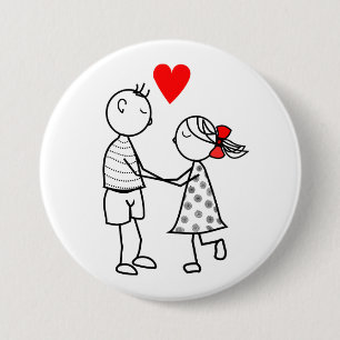 LOVE 7.5 CM ROUND BADGE