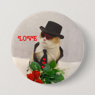 LOVE 7.5 CM ROUND BADGE