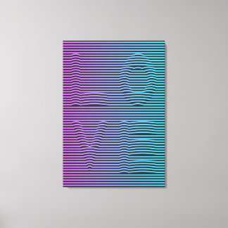 LOVE 80s Neon Style Canvas Print