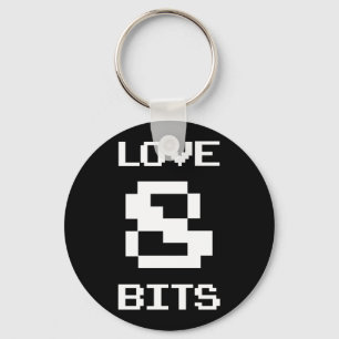 Love 8 Bits Key Ring