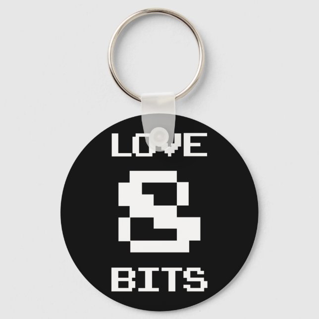 Love 8 Bits Key Ring (Front)