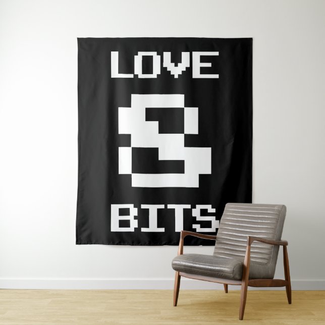 Love 8 Bits Tapestry (In Situ)