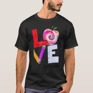 Love 8th Grade Apple  Back To School Teacher T-Shirt