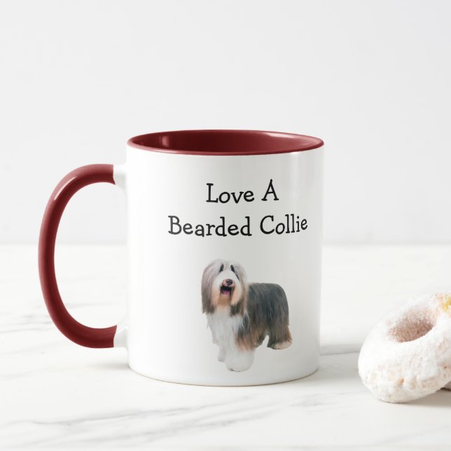Love A Bearded Collie Mug (With Donut)