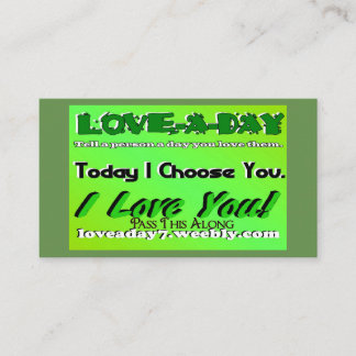 Love-a-Day Business Cards