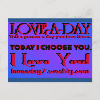 Love A Day Post Card