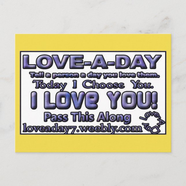 Love-a-Day Post Cards (Front)