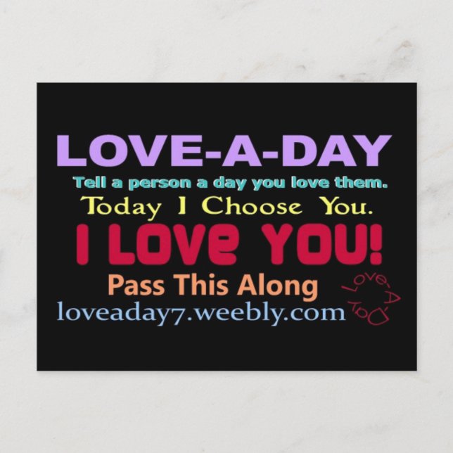 Love-a-Day Postcards (Front)