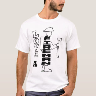LOVE A FIREMAN T SHIRT