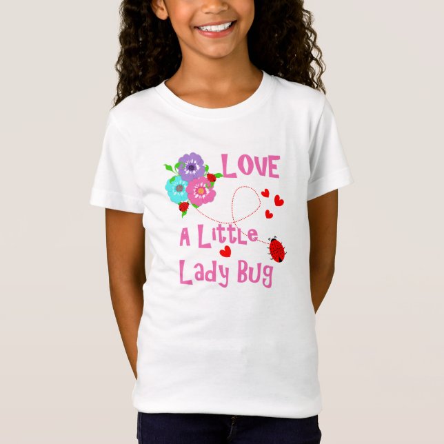 Love A Little Lady Bug Cute Kids T-Shirt (Front)
