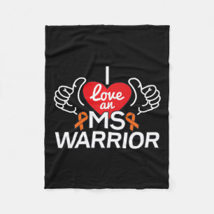 Love A Multiple Sclerosis Ms Warrior Fleece Blanket