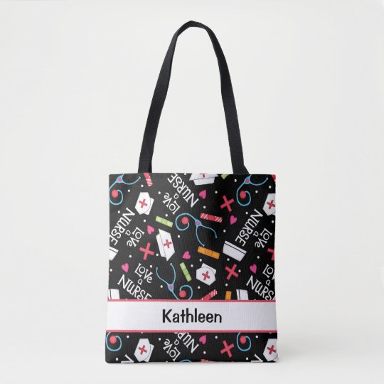 personalised nurse tote bag