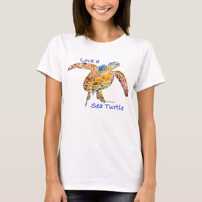 Love a Sea Turtle T Shirt (Front)