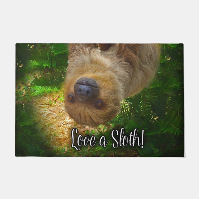 Love A Sloth Welcome Mat (Front)