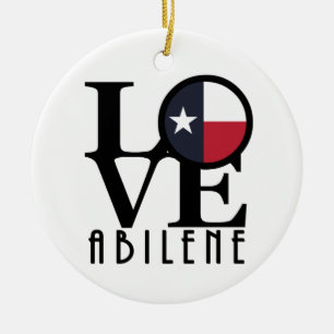 LOVE Abilene Texas Ceramic Tree Decoration