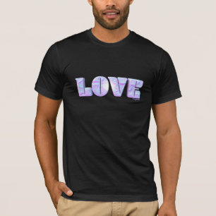 LOVE Abstract, Modern Graphic, Cool Black T-Shirt
