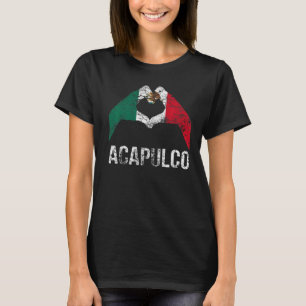 Love Acapulco Mexico Vacation Vintage Mexico Flag T-Shirt