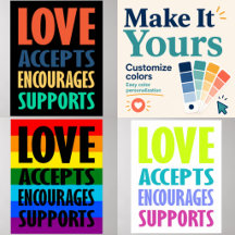 Love Accepts Bold Modern Typography