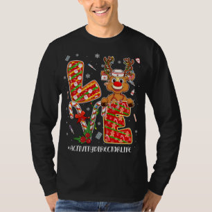 Love Activity Director Life Christmas Pyjamas Nurs T-Shirt