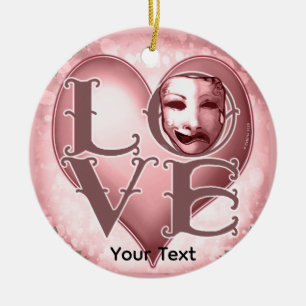 LOVE Actor Mask Ceramic Tree Decoration