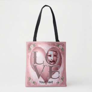 LOVE Actor Mask Tote Bag