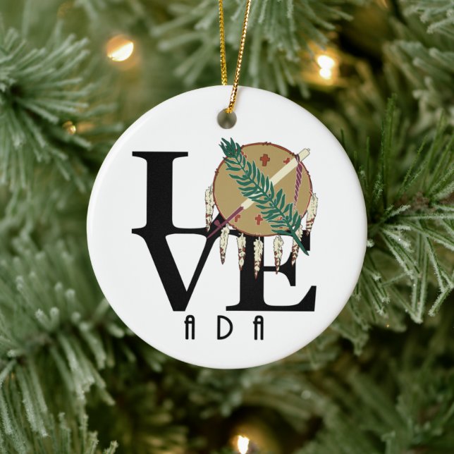 LOVE Ada Oklahoma Ceramic Tree Decoration (Tree)