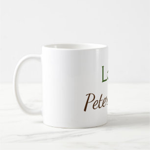 love add name simple minimal editable text rustic coffee mug