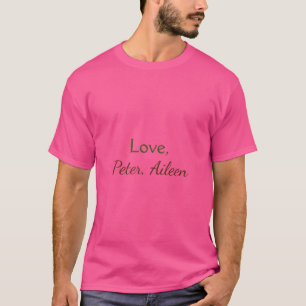 love add name simple minimal editable text rustic T-Shirt