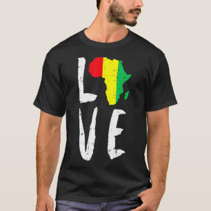 Love Africa Black History Month African American M T-Shirt