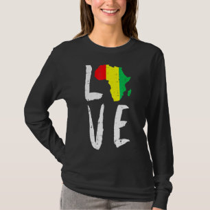 Love Africa Black History Month African American M T-Shirt