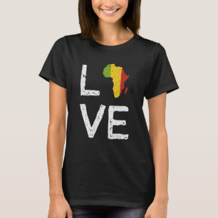 Love Africa Black History Month African American M T-Shirt