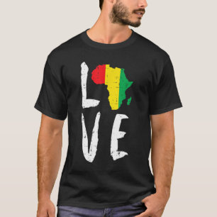 Love Africa Black History Month African American M T-Shirt