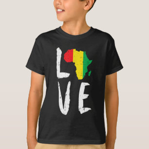 Love Africa Black History Month African American M T-Shirt