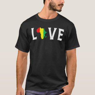 Love Africa Black History Month African American M T-Shirt