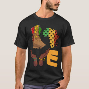 Love Africa Map Melanin African Continent American T-Shirt