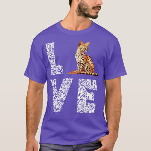 Love African Wildcat Serval Cat Wild Cat Leopard S T-Shirt
