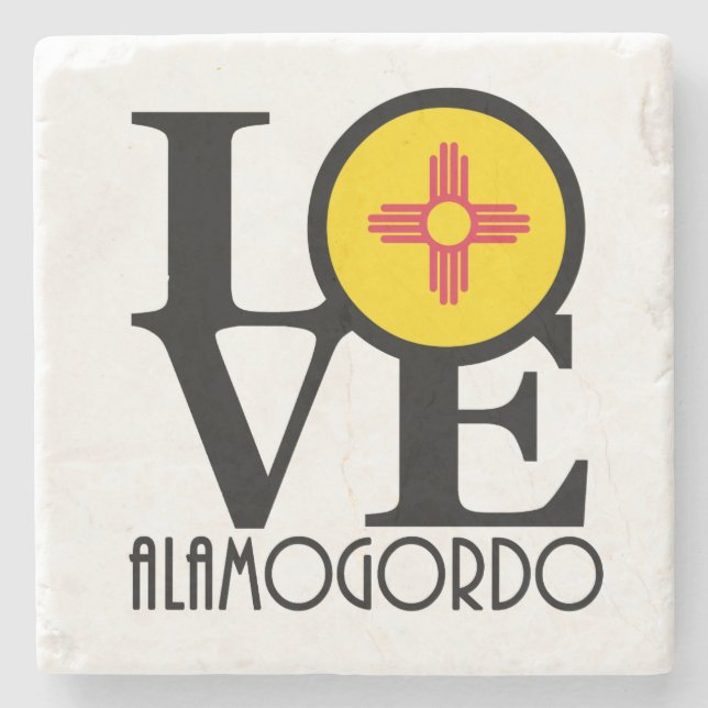 LOVE Alamogordo Stone Coaster (Front)