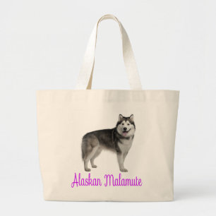 Love Alaskan Malamute Puppy Dog Tote Bag