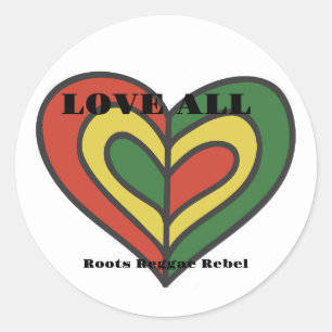 LOVE ALL Hitch Cover Classic Round Sticker