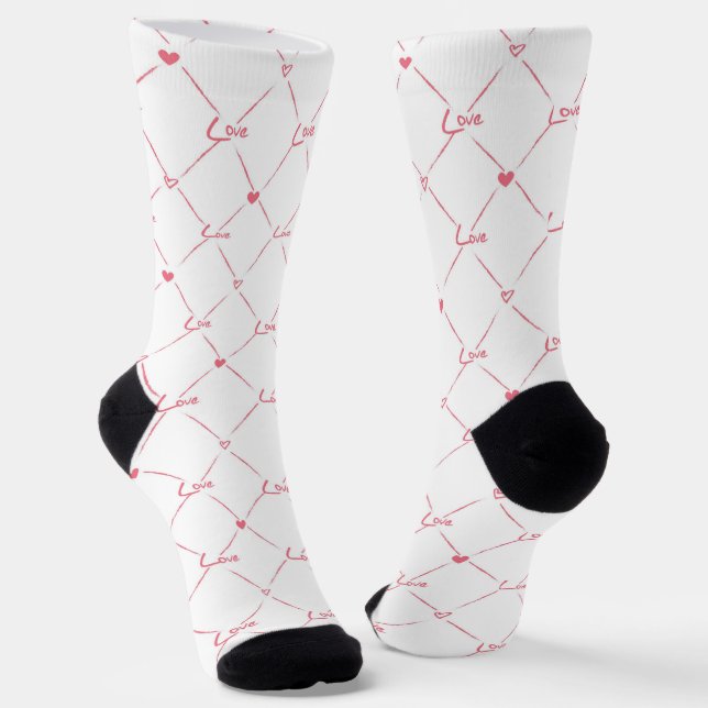 Love All Over Socks (Angled)