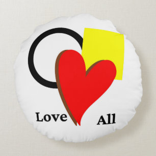 Love all shapes and colours Round Pillow
