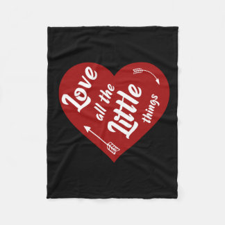 love all the little things design fleece blanket