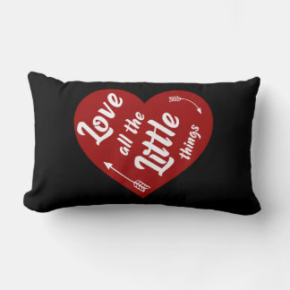 love all the little things design lumbar cushion